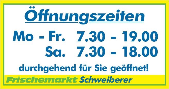 Unsere &Ouml;ffnungszeiten